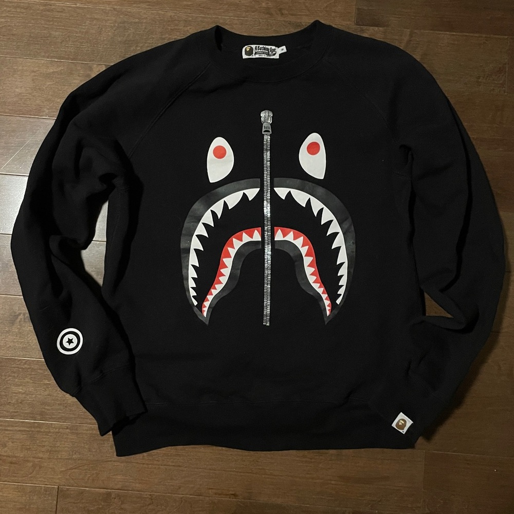 BAPE Shark Metal Zip Crewneck